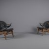 Pair of Model 33 Easy Chairs by Carl Edward Matthes, 1950s