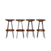 Rattan Bar Stools by Dirk Van Sliedregt for Rohé Noordwolde, 1950s, Set of 4 Rattan Bar Stools by Dirk Van Sliedregt for Rohé Noordwolde, 1950s, Set of 4