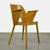 Rare set of beech dining chairs by Oswald Haerdtl (1899-1859) and produced by Ton (Thonet) in former Czech Republic, 1950s