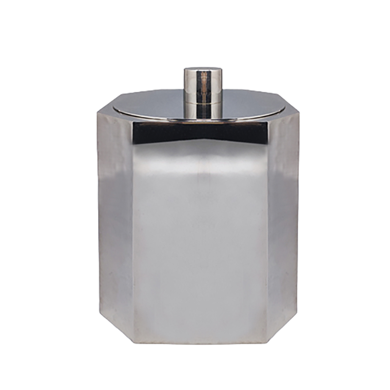 1970s Stunning Octagonal Ice Bucket by Marengo in Metal. Made in Italy