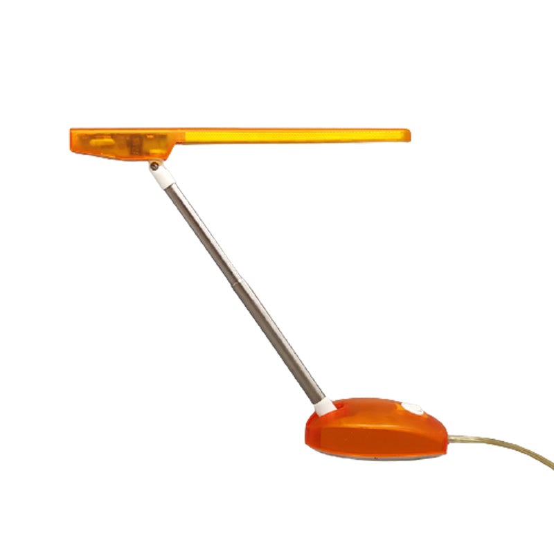 1990s Gorgeous Orange Table Lamp “Microlight” by Ernesto Gismondi for Artemide. Made in Italy