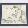 P. De Minter: ' Esoteric naked couple '. Large serigraphy
