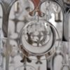 Sciolari chandelier `Ovali` 12 lights, silver with optical crystals, 1970`s ca, Italian, Rewired Sciolari chandelier `Ovali` 12 lights, silver with optical crystals, 1970`s ca, Italian, Rewired