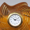 1990s Astonishing Amber Clock by Lalique in Crystal. Made in France 1990s Astonishing Amber Clock by Lalique in Crystal. Made in France