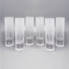 1960 Gorgeous Ice Bucket with 6 Glasses in Hand Cut Lead Crystal by Kristal. Made in Italy