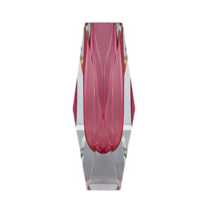 1960s Astonishing Pink Vase By Flavio Poli for Seguso. Made in Italy