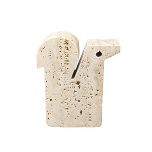 1970s Original Big Travertine Squirrel Sculpture by Enzo Mari for F.lli Mannelli