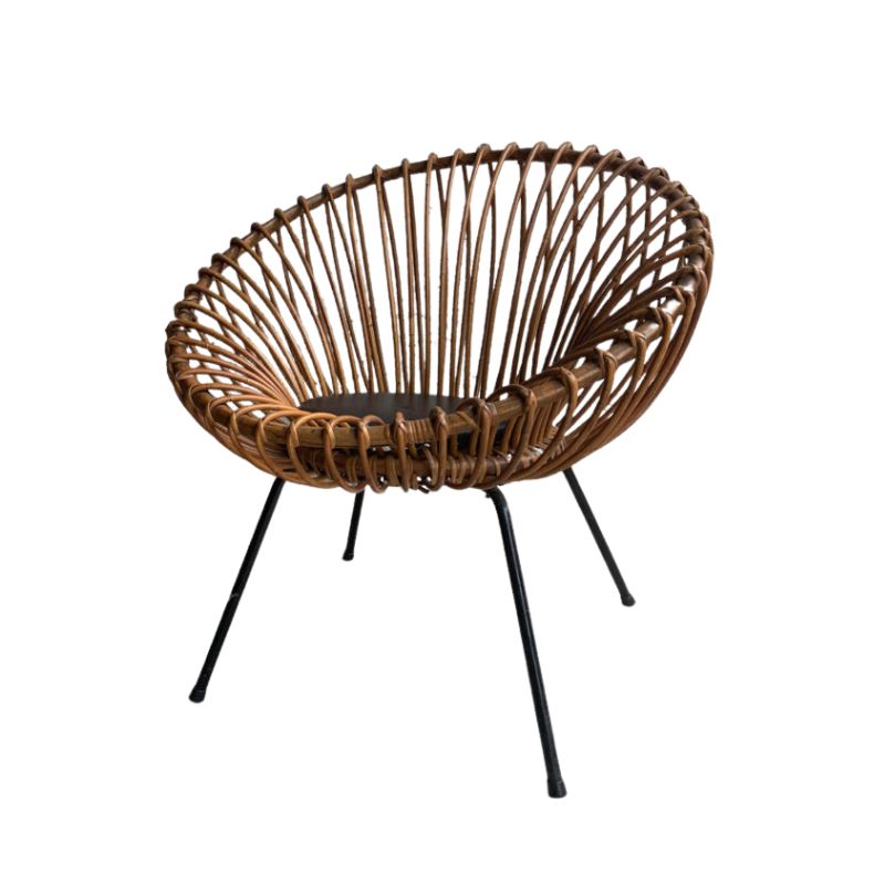 Rattan Scoop Chair Design by Rohé Noordwolde & Franco Albini