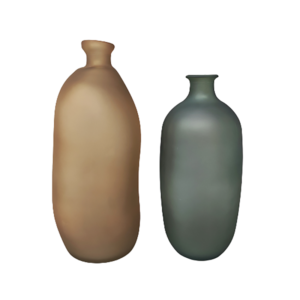 1970s Gorgeous Pair of Vases in Murano Glass by Dogi. Made in Italy