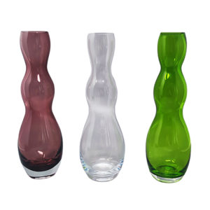 1970s Gorgeous Set of 3 Vases in Murano Glass by Nason. Made in Italy