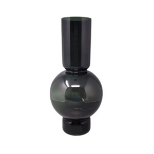 1970s Dark Green Vase by Ca dei Vetrai in Murano Glass. Made in Italy