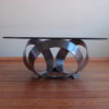 Vintage Aluminum Space Age Coffee Table by Knut Hesterberg