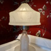 Mid Century "Circus" Frosted Glass Lamp by L. E. Smith