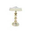 Jacques Adnet Stacked Glass Lamp with Opaline Lampshade Jacques Adnet Stacked Glass Lamp with Opaline Lampshade