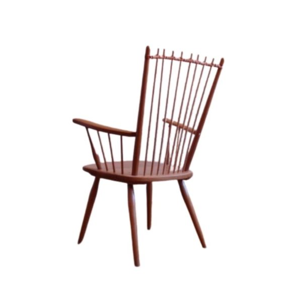 Hermann Fleiner Cherrywood armchair by Albert Haberer