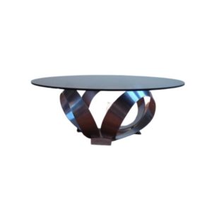 Vintage Aluminum Space Age Coffee Table by Knut Hesterberg