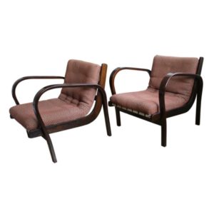 Pair of 1950's armchairs by Kropacek and Kozelka for Interier Praha