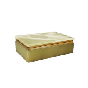 1960s Astonishing Green Onyx Box. Made in Italy