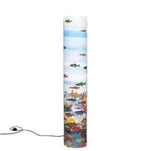 1990s Gorgeous "Aquarium" Floor Lamp by Piero Fornasetti for Antonangeli