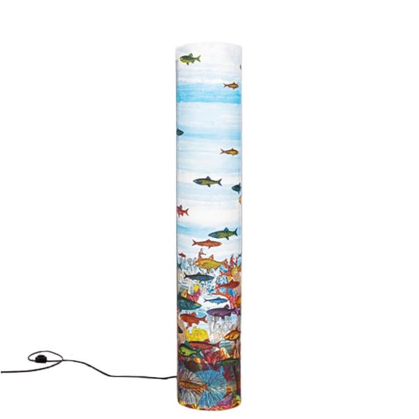 1990s Gorgeous "Aquarium" Floor Lamp by Piero Fornasetti for Antonangeli