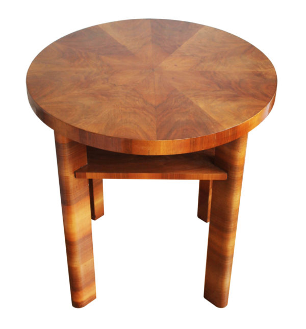 1940's Walnut Circular Side Table 1940's Walnut Circular Side Table