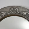 Antique Arts & Crafts convex mirror, hammered pewter, 1900`s, English