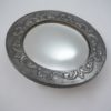 Antique Arts & Crafts convex mirror, hammered pewter, 1900`s, English