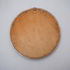 Antique Arts & Crafts convex mirror, hammered pewter, 1900`s, English