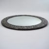 Antique Arts & Crafts convex wall mirror, pewter, 1900`s ca, English Antique Arts & Crafts convex wall mirror, pewter, 1900`s ca, English