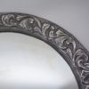 Antique Arts & Crafts convex wall mirror, pewter, 1900`s ca, English Antique Arts & Crafts convex wall mirror, pewter, 1900`s ca, English