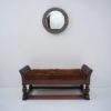 Antique Arts & Crafts convex wall mirror, pewter, 1900`s ca, English Antique Arts & Crafts convex wall mirror, pewter, 1900`s ca, English