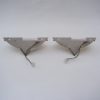 Art Deco demilune sconces/wall lights by Berry`s London, glass, a pair, 1930`s ca, English