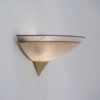 Art Deco demilune sconces/wall lights by Berry`s London, glass, a pair, 1930`s ca, English