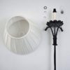 Edouard Schenck floor lamp, hand forged wrought iron with dragons, 1930`s ca, French
