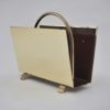 Vintage brass magazine rack, Neoclassical, by Peerage Brass, 1960`s ca, English Vintage brass magazine rack, Neoclassical, by Peerage Brass, 1960`s ca, English