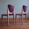 "Bittersüß" Diningchairs in aubergine leather by Matteograssi, Set of 6