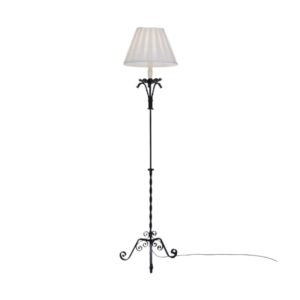 Edouard Schenck floor lamp, hand forged wrought iron with dragons, 1930`s ca, French