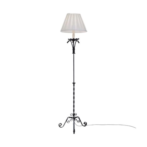 Edouard Schenck floor lamp, hand forged wrought iron with dragons, 1930`s ca, French