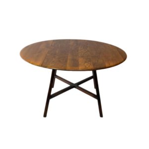 Ercol 1950’s ‘Old Colonial 377” blue label drop leaf table