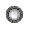 Antique Arts & Crafts convex mirror, hammered pewter, 1900`s, English