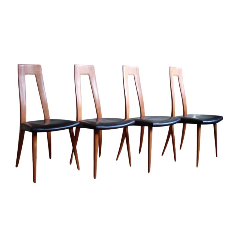 4x Dining chair from Veil by Ernst Martin Dettinger