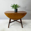 Ercol 1950’s ‘Old Colonial 377” blue label drop leaf table