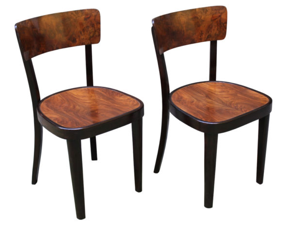 Pair of 1930's dining chairs Model A 524 3/4 by Thonet
