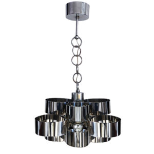 1960s Gorgeous Space Age Pendant Lamp by Max Sauze for Sciolari. Made in Italy