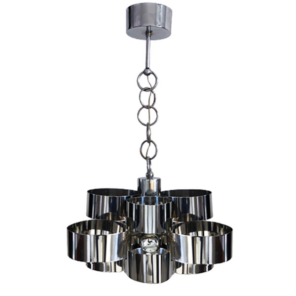1960s Gorgeous Space Age Pendant Lamp by Max Sauze for Sciolari. Made in Italy