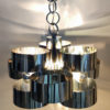 1960s Gorgeous Space Age Pendant Lamp by Max Sauze for Sciolari. Made in Italy