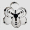 1960s Gorgeous Space Age Pendant Lamp by Max Sauze for Sciolari. Made in Italy