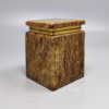 1960s Beautiful Brown Alabaster Box. Handmade. Made in Italy