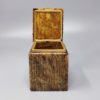1960s Beautiful Brown Alabaster Box. Handmade. Made in Italy