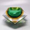 1960s Gorgeous Big Green Ashtray or Catchall by Flavio Poli for Seguso. Made in Italy